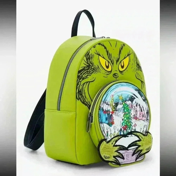 Loungefly The Grinch snowglobe Mini Backpack - NEW
